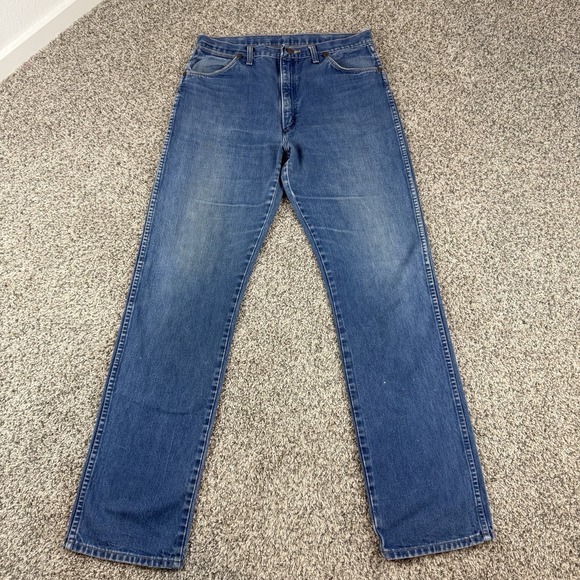 Wrangler Other - VTG 70s Wrangler 13MWZ Jeans Mens 33x35 Blue Talon Zip Cowboy Fade Made In USA